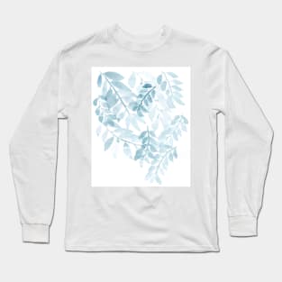 Blue Leaves Long Sleeve T-Shirt